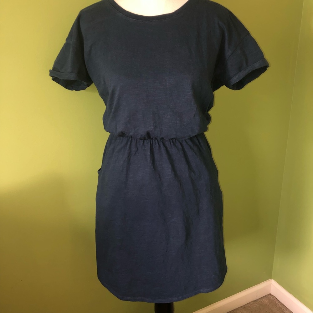 Sonoma Short Sleeve Navy Comfy Knit Dress